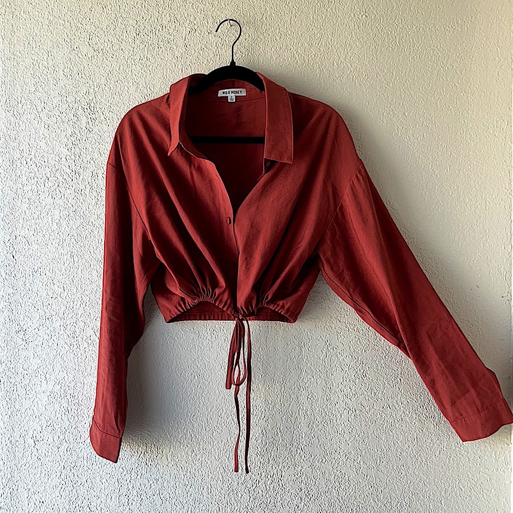 Button down crop top.